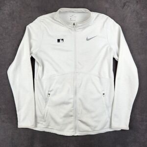 Nike Golf Dri-FIT‎ Jacket Womens Large White Full Zip Performance Stretch MLB